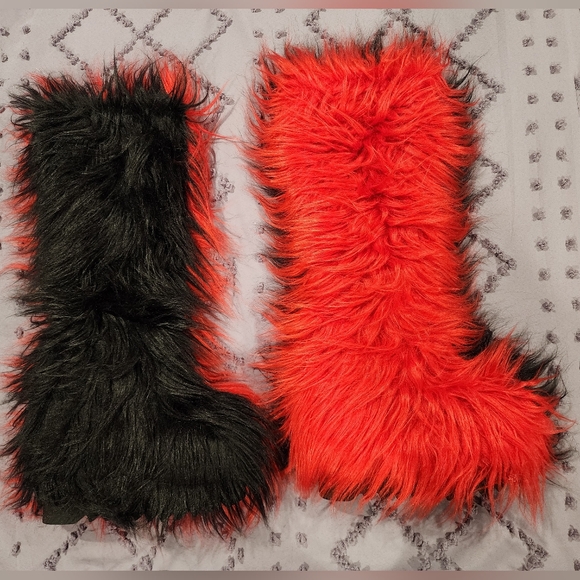 SOLD.    Dollskill Split Fur Boots - Picture 6 of 7